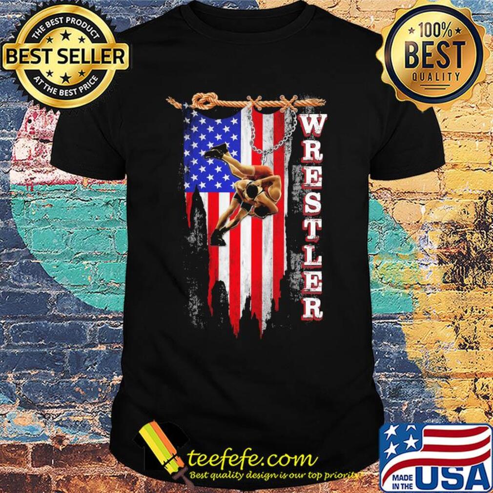 Independence Day flag american wrestler shirt