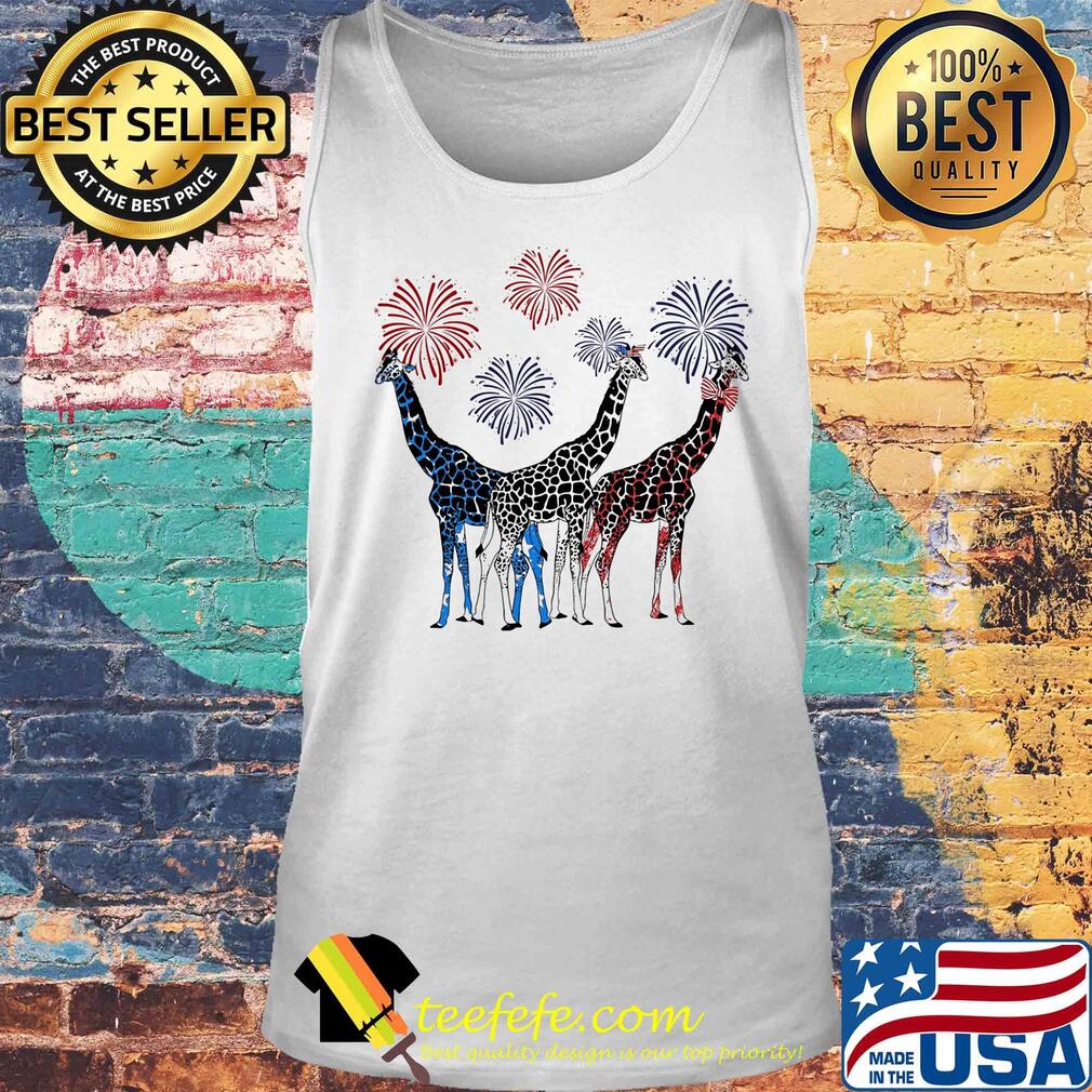 Independence Day Giraffes Wear Bow Tie Firework Shirt Tank top Independence Day Giraffes Wear Bow Tie Firework Shirt Tank top