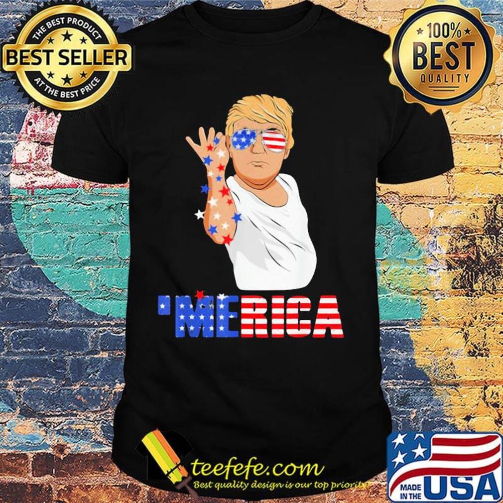 Independence day trump glasses merica shirt