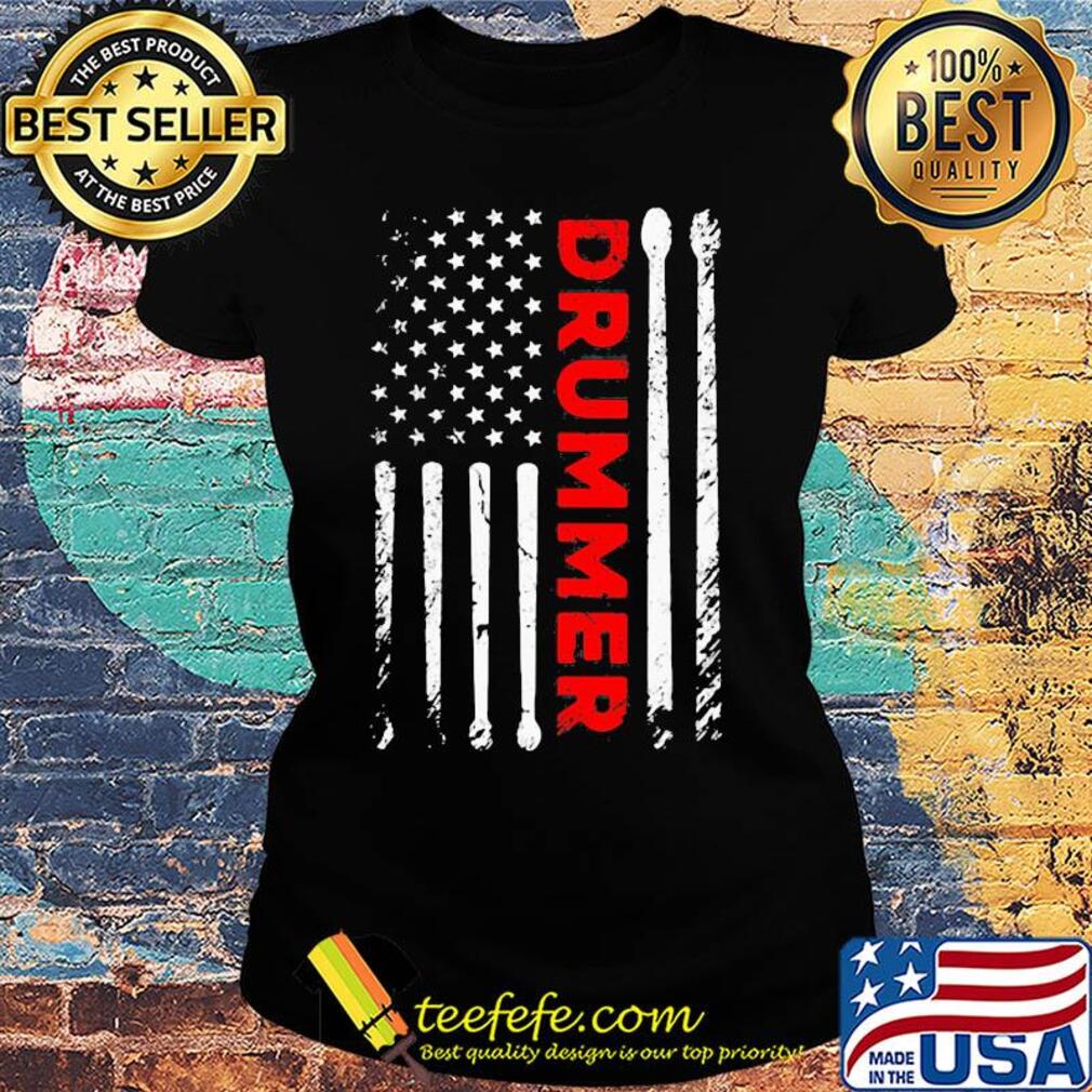 Independence Day USA Flag Drummer s Ladies tee Independence Day USA Flag Drummer s Ladies tee