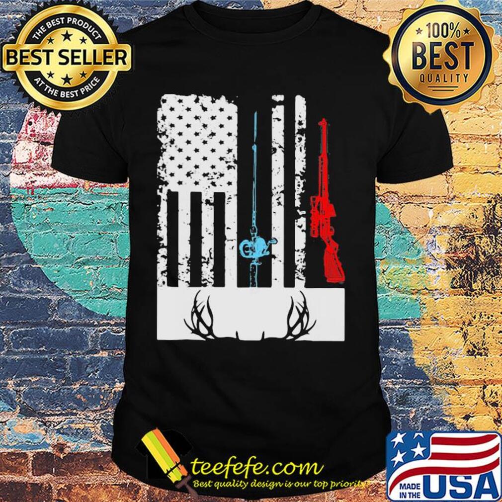 Independence Day USA Flag Fishing And Hunting shirt