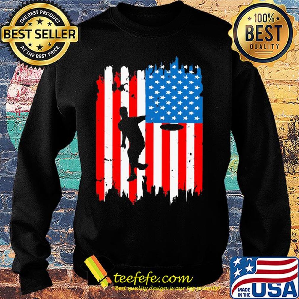 Independence Day USA Flag Frisbee throwing s Sweater Independence Day USA Flag Frisbee throwing s Sweater