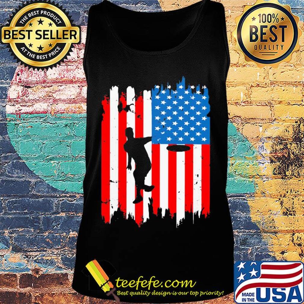 Independence Day USA Flag Frisbee throwing s Tank top Independence Day USA Flag Frisbee throwing s Tank top