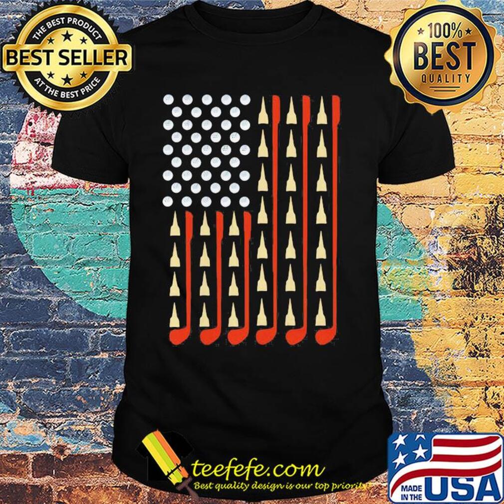 Independence Day USA Flag Golf shirt