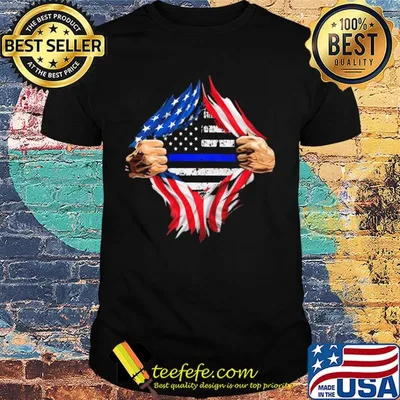 Independence Day USA Flag Thin blue line Shirt