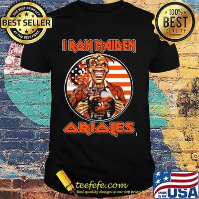 Iron maiden baltimore orioles american flag independence day shirt