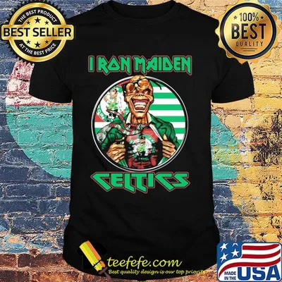 Iron maiden boston celtics american flag independence day shirt