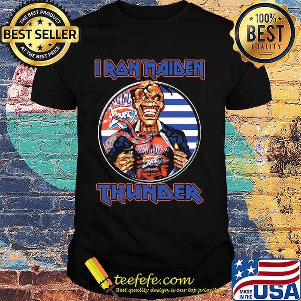 Iron maiden oklahoma city thunder american flag independence day shirt