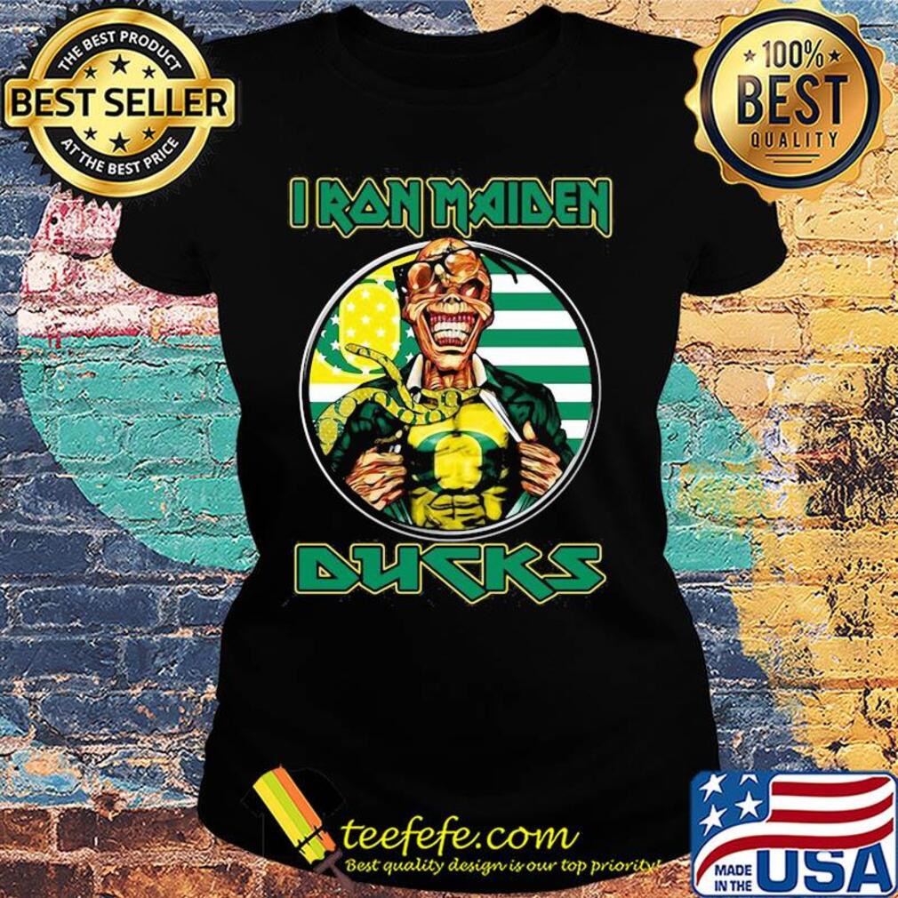 Iron maiden oregon ducks american flag independence day s Ladies tee Iron maiden oregon ducks american flag independence day s Ladies tee
