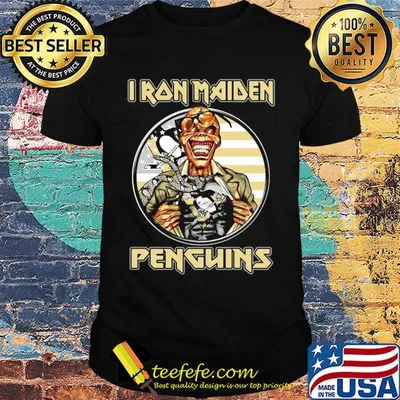 Iron maiden pittsburgh penguins american flag independence day shirt