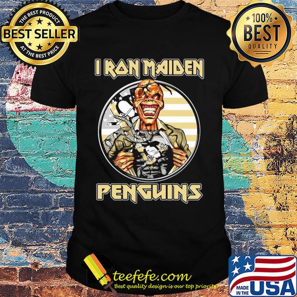 Iron maiden pittsburgh penguins american flag independence day shirt