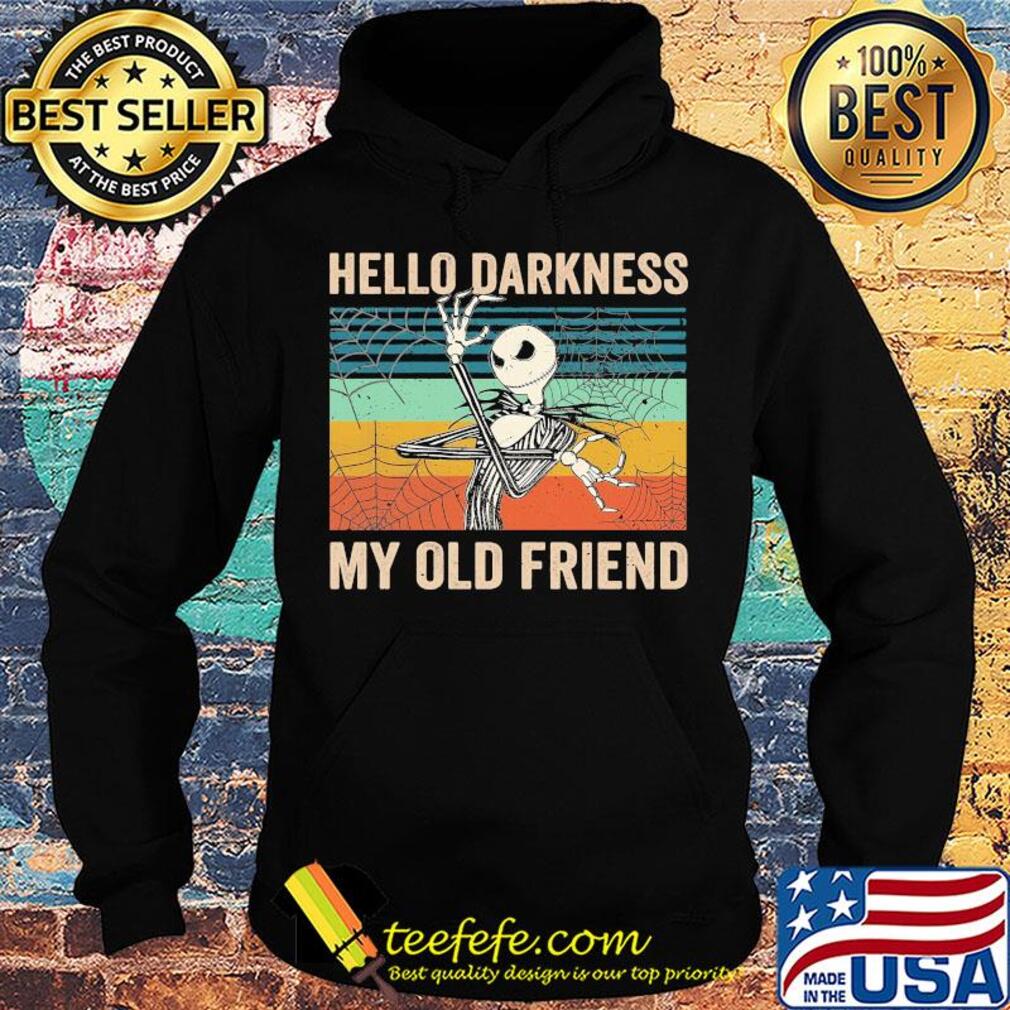Jack skellington hello darkness my old friend cobweb vintage s Hoodie Jack skellington hello darkness my old friend cobweb vintage s Hoodie