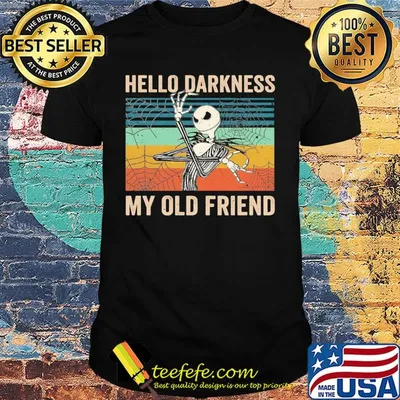 Jack skellington hello darkness my old friend cobweb vintage shirt