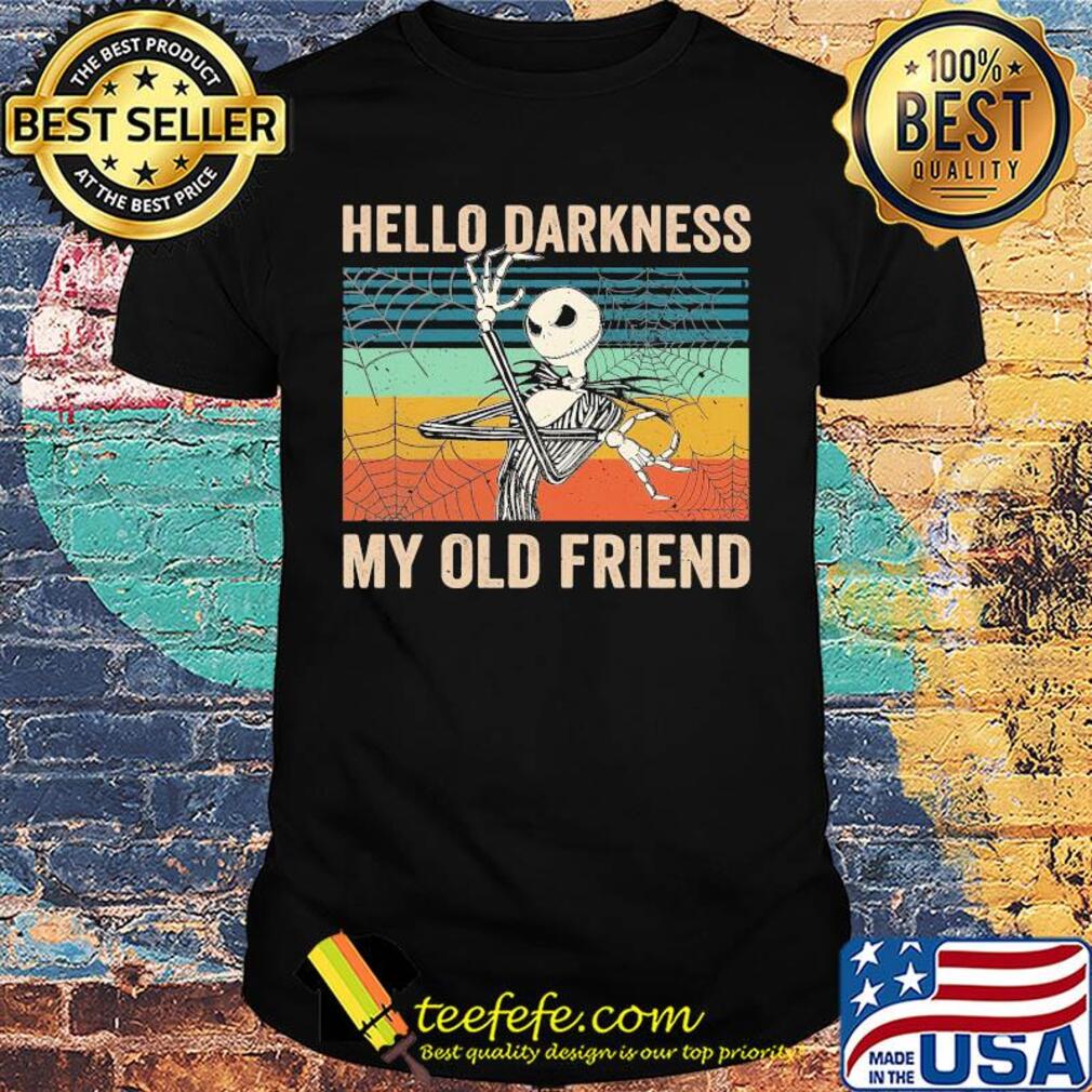 Jack skellington hello darkness my old friend cobweb vintage shirt
