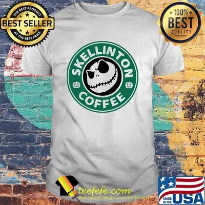 Jack skellinton coffee logo shirt