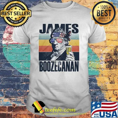 James boozecanan drinking 4th of july independence day american flag vintage retro shirt