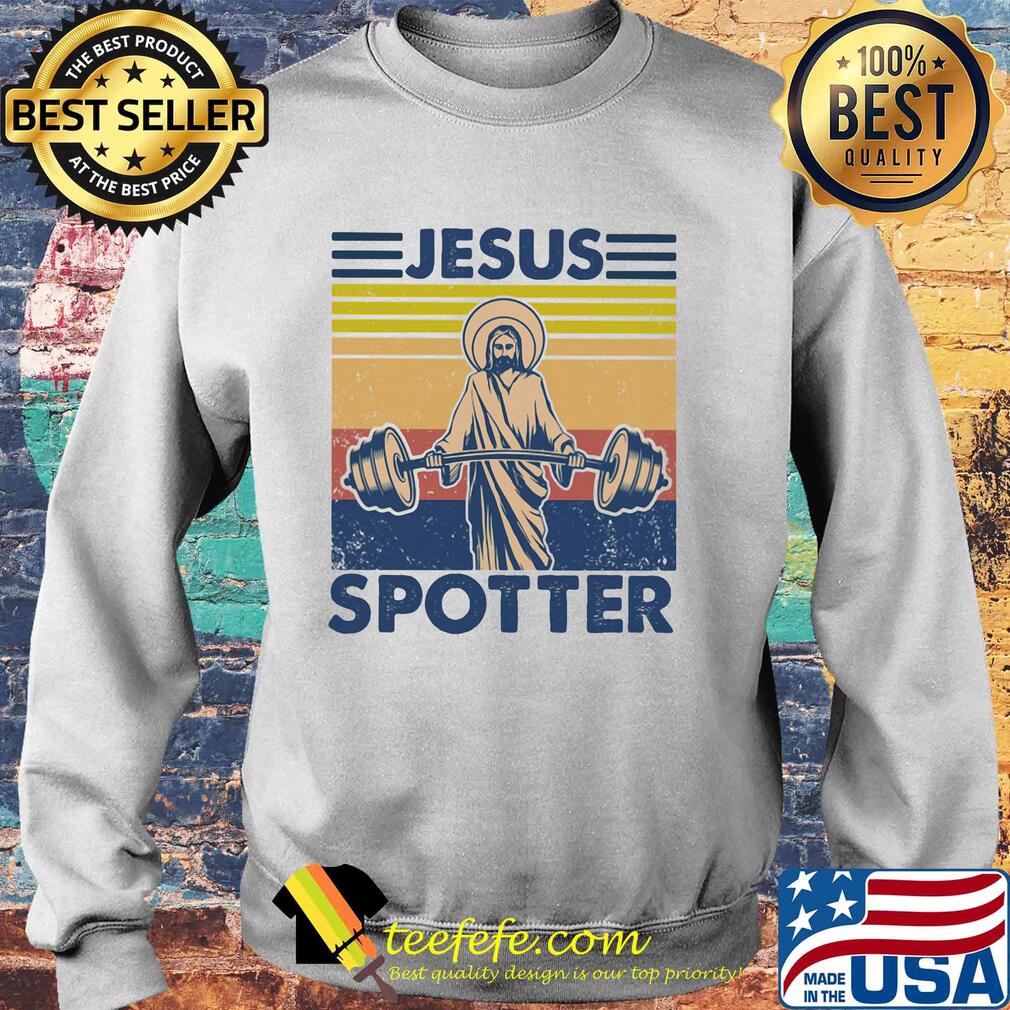 Jesus spotter weight lifting vintage retro s Sweater Jesus spotter weight lifting vintage retro s Sweater