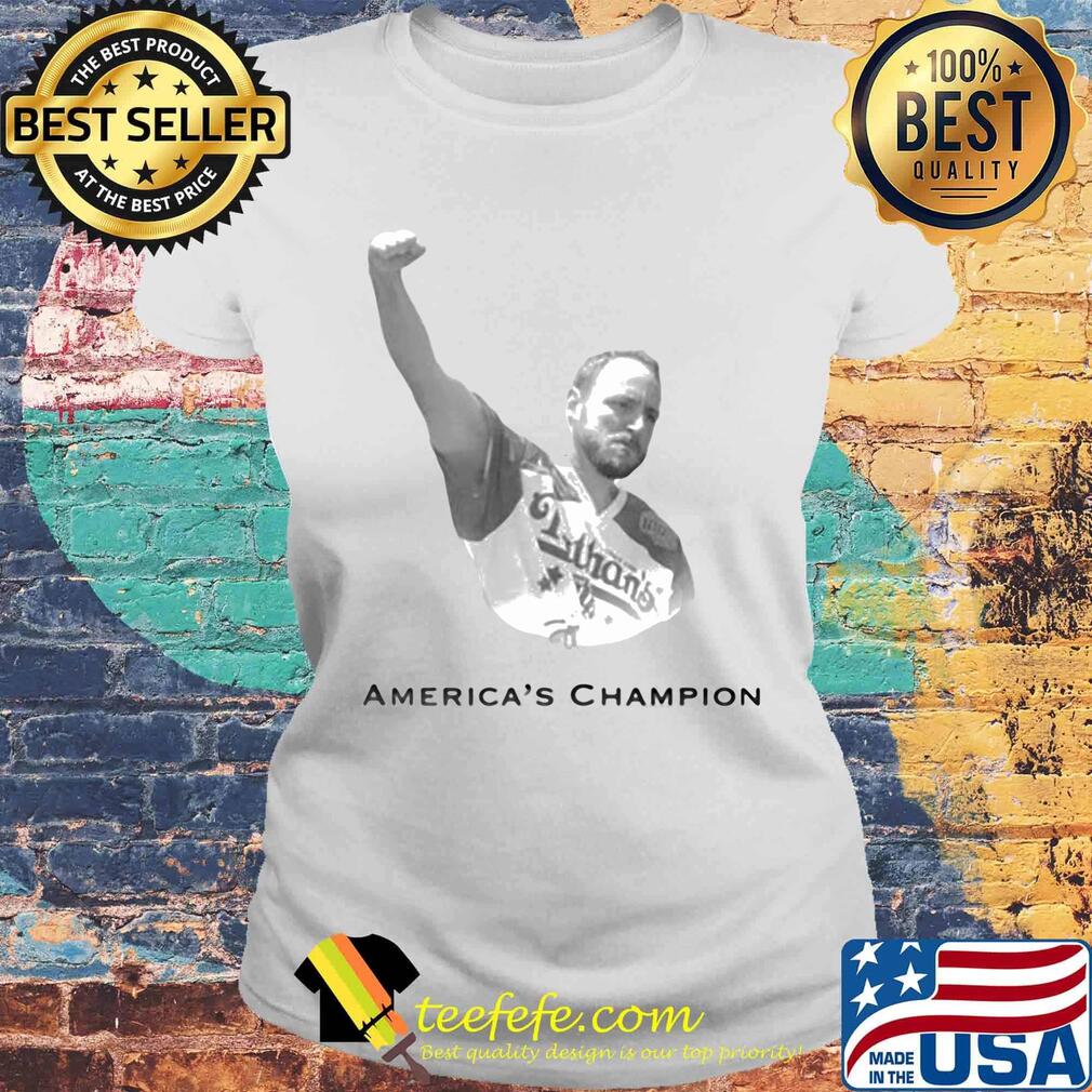 Joey chestnut america's champion s Laides tee Joey chestnut america's champion s Laides tee