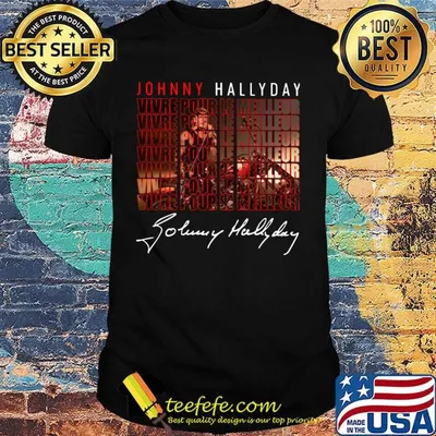 Johnny hallyday vivre pour le meilleur signatures shirt