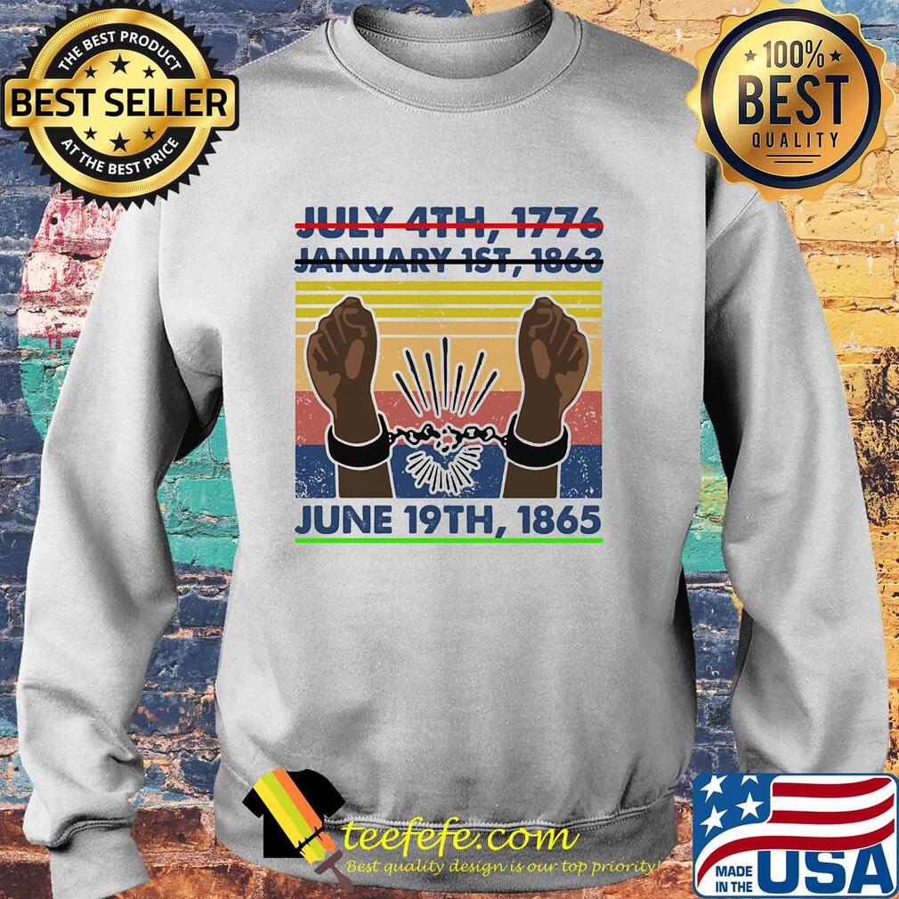 July 4th 1776 January 1st 1863 June 19th 1865 hand vintage s Sweater July 4th 1776 January 1st 1863 June 19th 1865 hand vintage s Sweater
