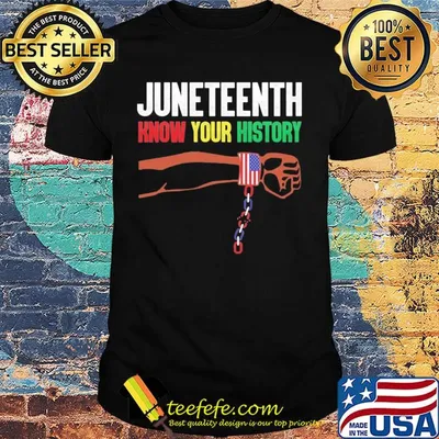 Juneteenth know your history american flag independence day shirt