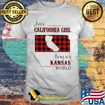 Just a California girl living in a Kansas world map shirt