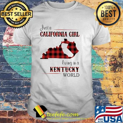 Just a California girl living in a Kentucky world map shirt