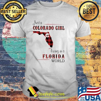Just a colorado girl living in a florida world map shirt