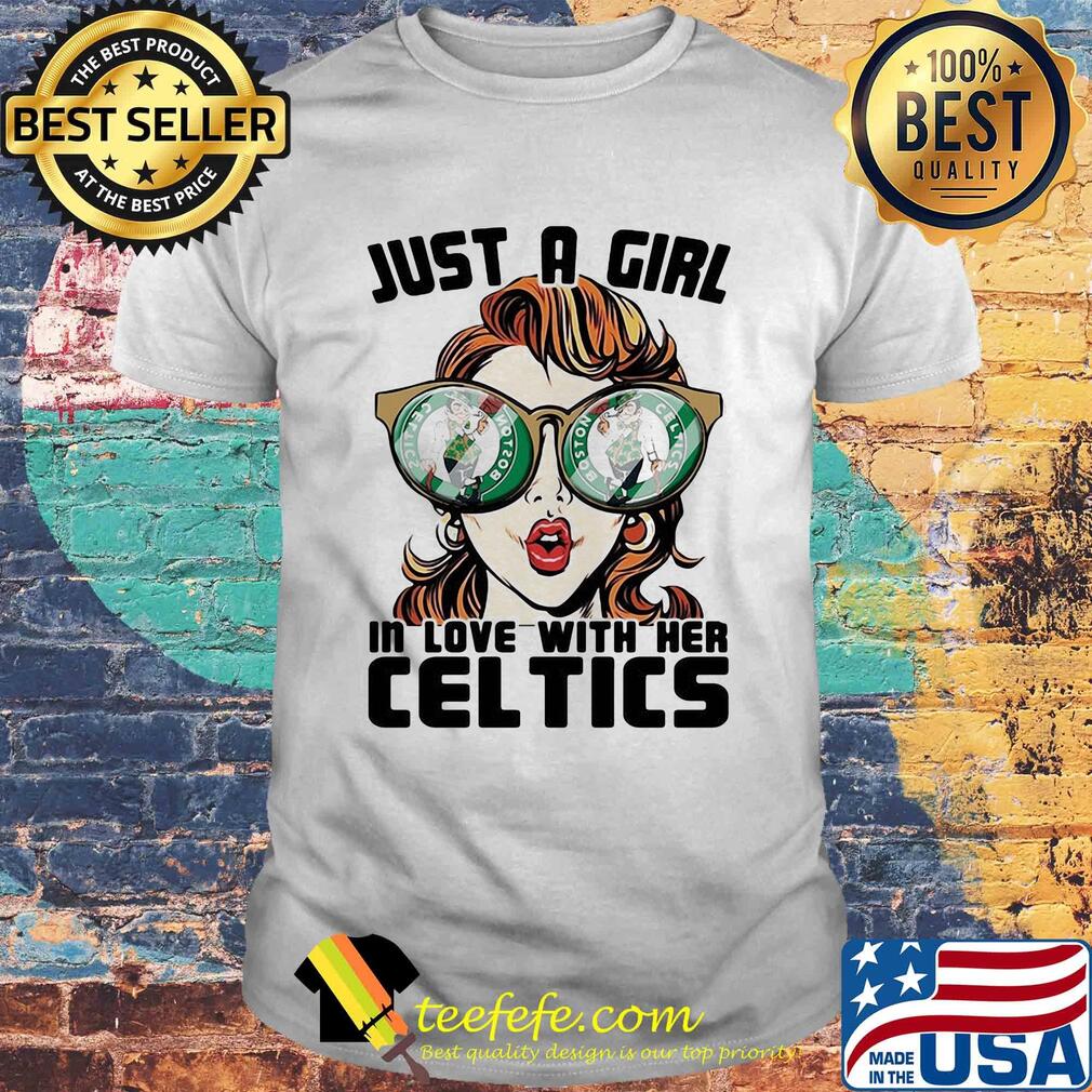 Just a girl in love with her boston celtics shirt