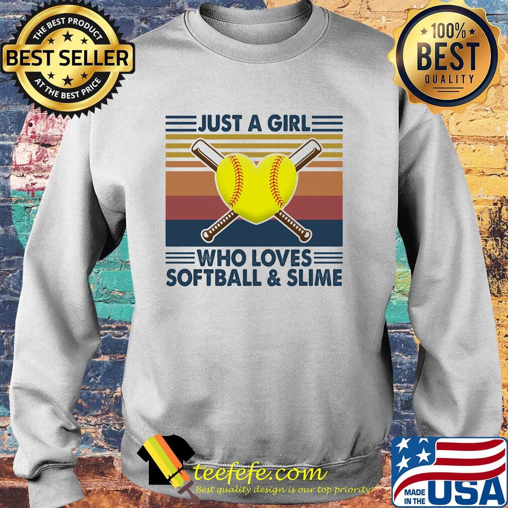 Just a girl who loves softball and slime vintage s Sweater Just a girl who loves softball and slime vintage s Sweater