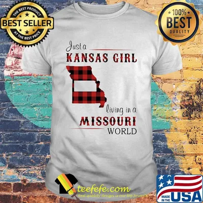 Just a kansas girl living in a missouri world map shirt