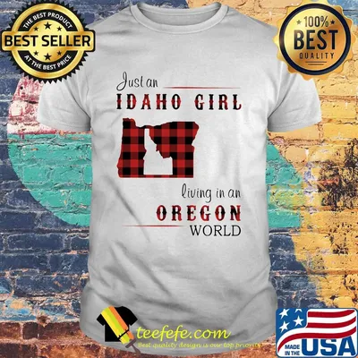 Just an Idaho girl living in an Oregon world map shirt
