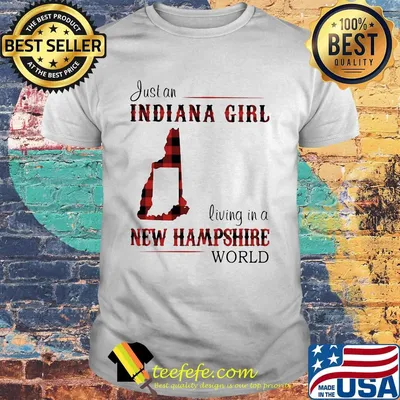 Just an Indiana girl living in a new hampshire world map shirt