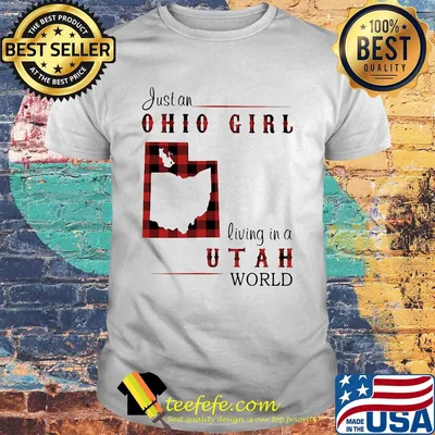Just an ohio girl living in a utah world map shirt