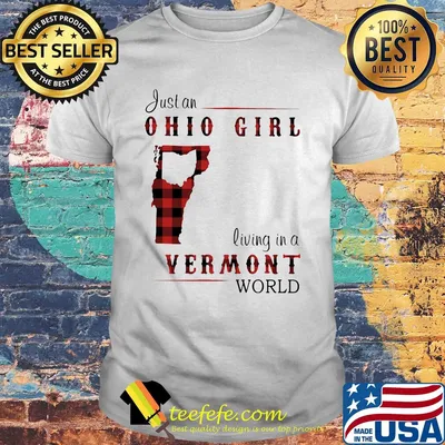 Just an ohio girl living in a vermont world shirt