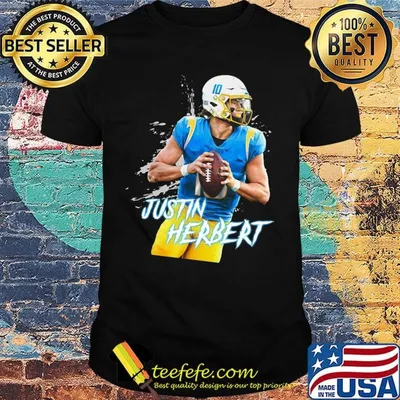 Justin herbert 10 los angeles football chargers shirt