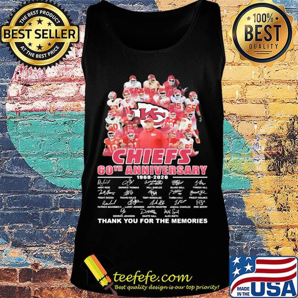 Kansas city chiefs 60th anniversary 1960 2020 thank you for the memories signature s Tank top Kansas city chiefs 60th anniversary 1960 2020 thank you for the memories signature s Tank top