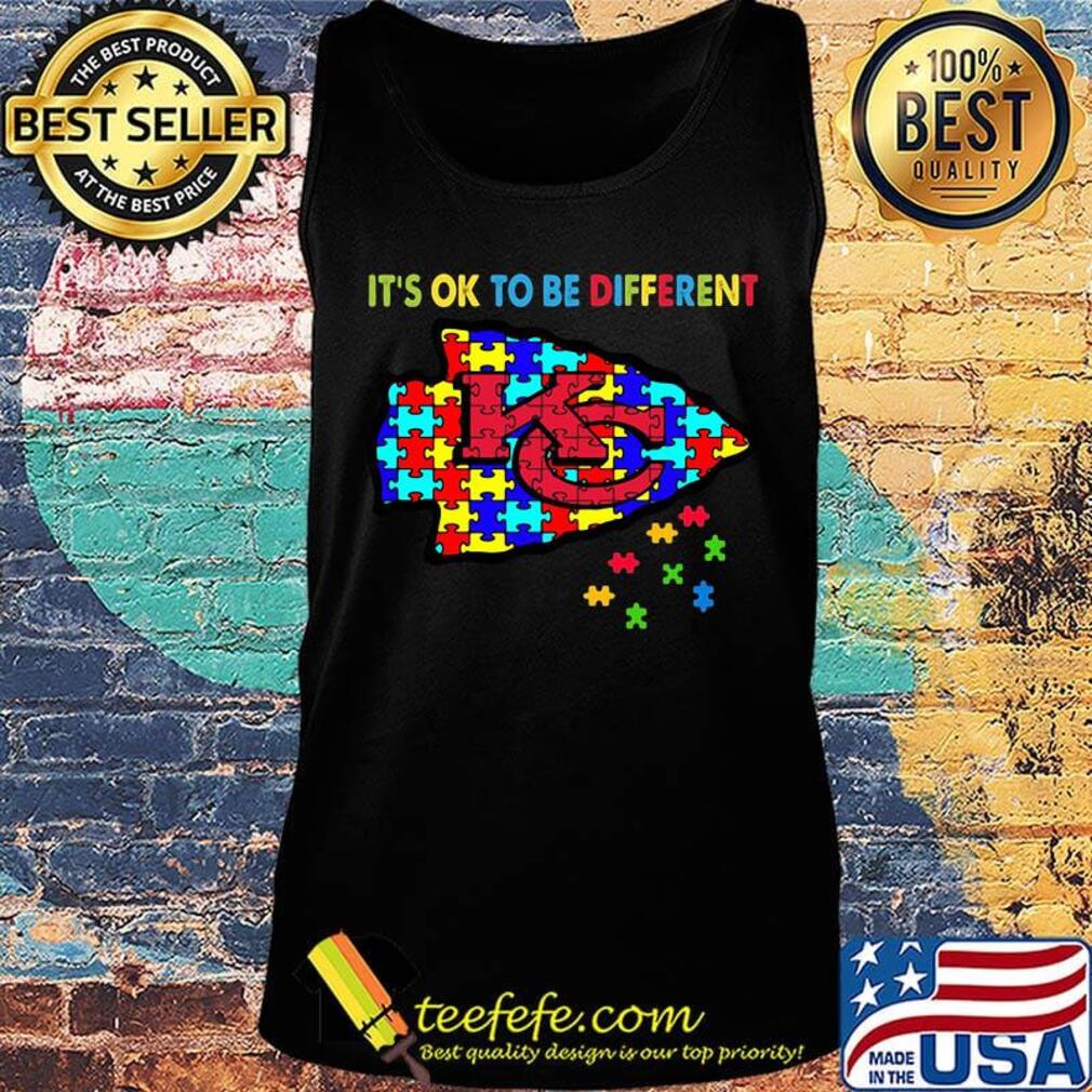 Kansas city chiefs it's ok to be different autism awareness s Tank top Kansas city chiefs it's ok to be different autism awareness s Tank top