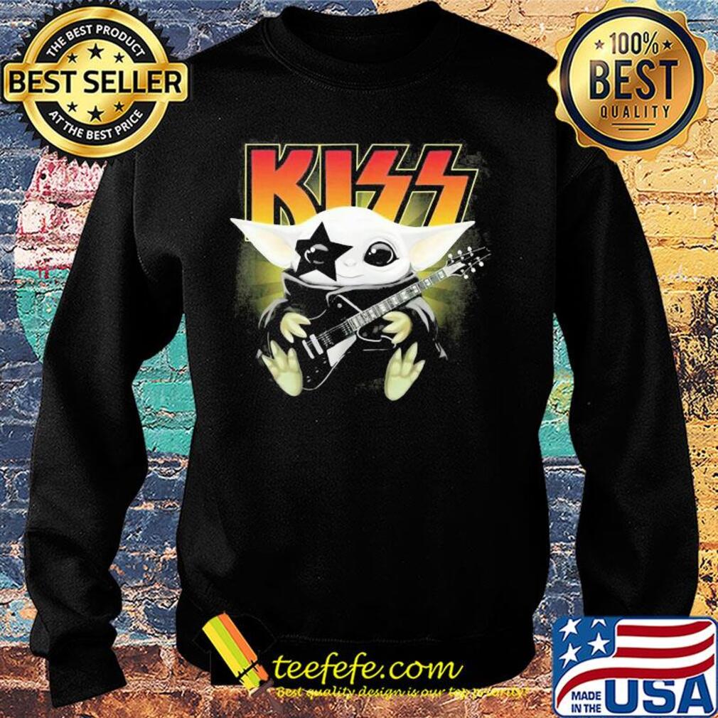 Kiss star wars baby yoda hug guitar s Sweater Kiss star wars baby yoda hug guitar s Sweater