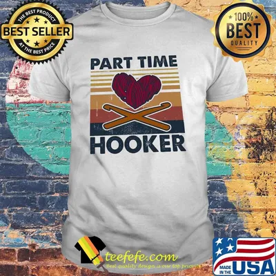 Knitting part time hooker heart vintage retro shirt