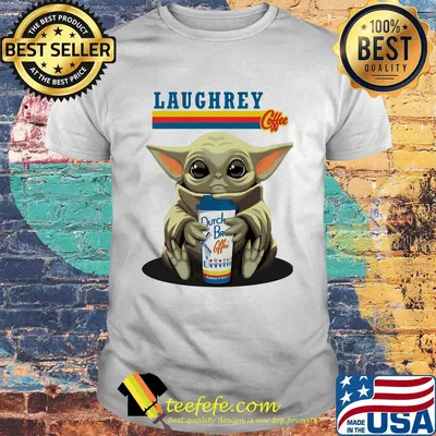 Laughrey coffee star wars baby yoda hug dutch bros coffee shirt