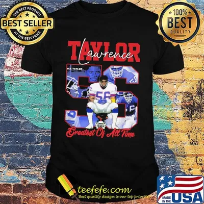 Lawrence taylor greatest of all time new york football team signature shirt
