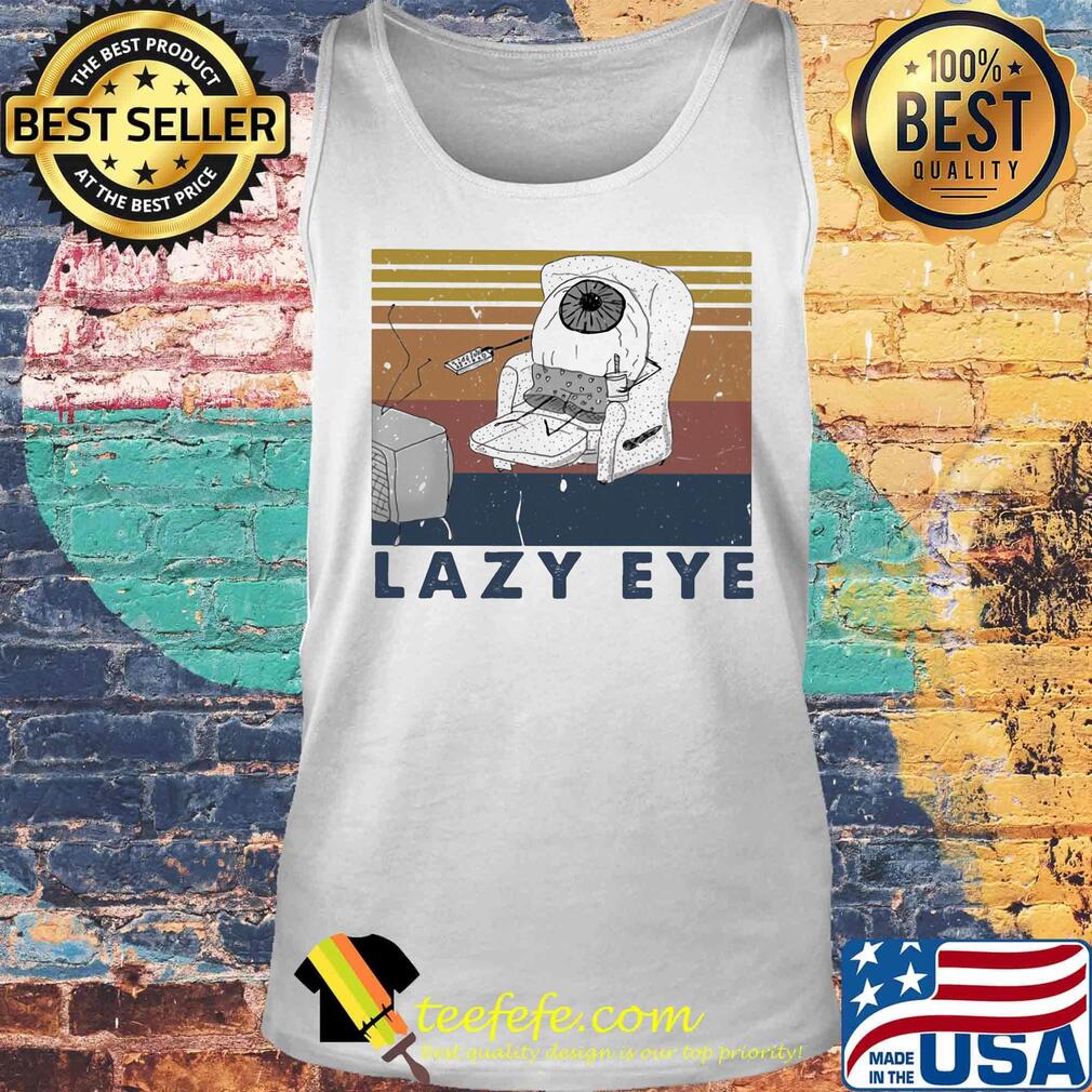 Lazy eye watching tv vintage retro s Tank top Lazy eye watching tv vintage retro s Tank top