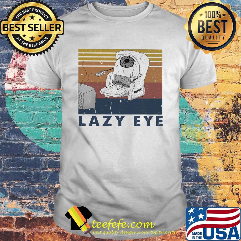 Lazy eye watching tv vintage retro shirt