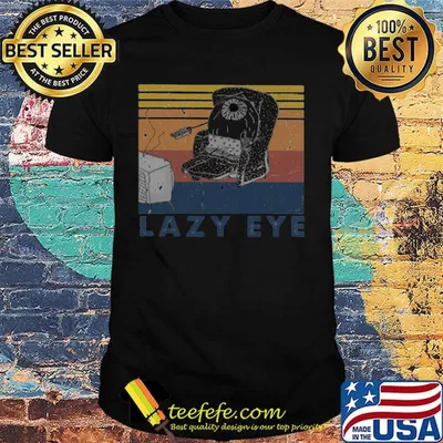 Lazy eye watching tv vintage retro shirt