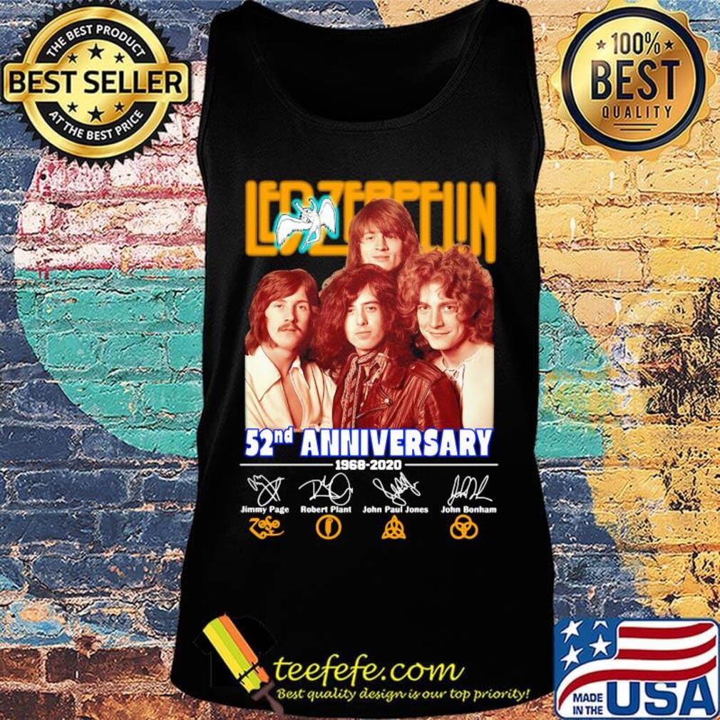 Led-zeppelin 52nd anniversary 1968 2020 members signatures s Tank top Led-zeppelin 52nd anniversary 1968 2020 members signatures s Tank top