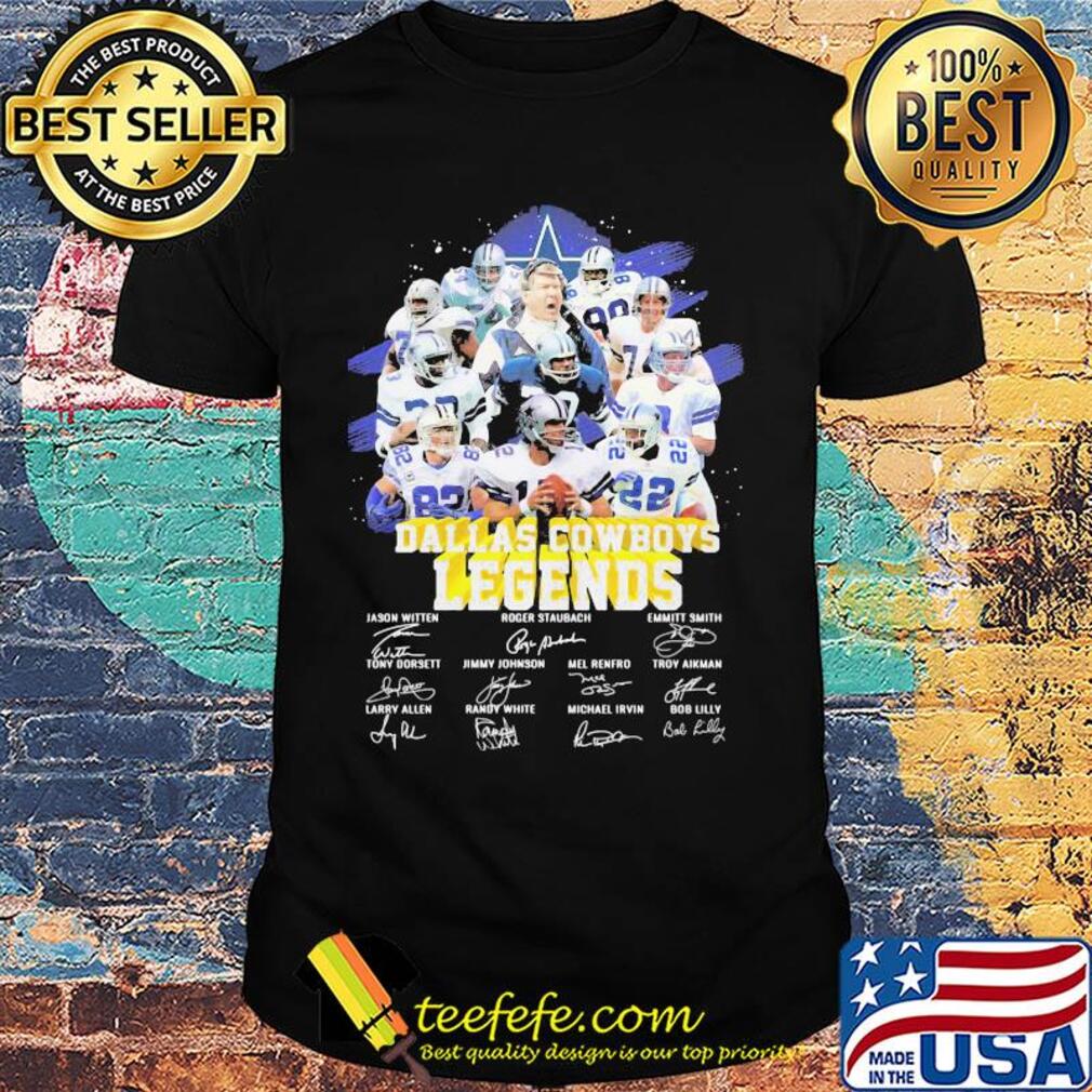 Legendary dallas cowboys football team players signatures shirt Legendary dallas cowboys football team players signatures shirt