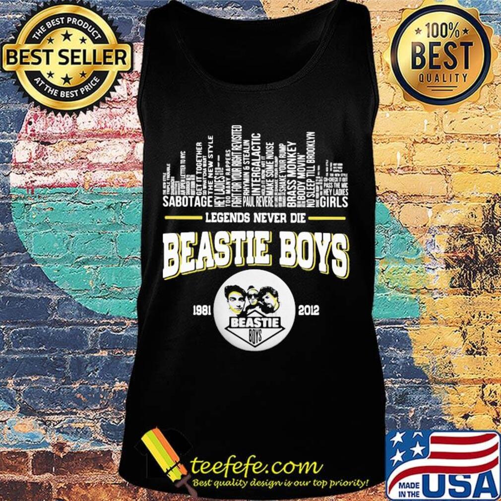 Legends never die beastie boys 1981 2012 band s Tank top Legends never die beastie boys 1981 2012 band s Tank top