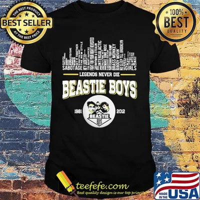 Legends never die beastie boys 1981 2012 band shirt