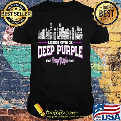 Legends never die deep purple 1968 2020 shirt
